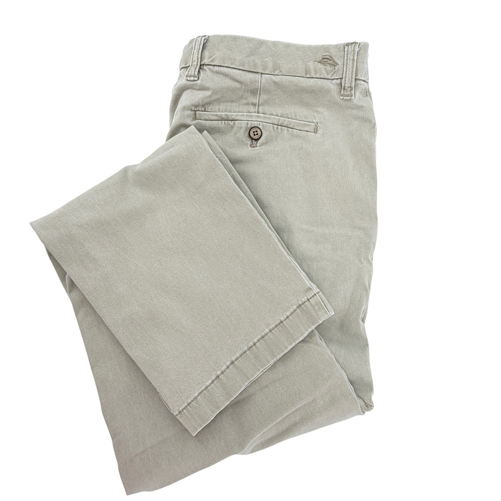 Tommy Bahama Chino Pants Mens 35x32 Khaki Boracay Stretch Cotton Tencel